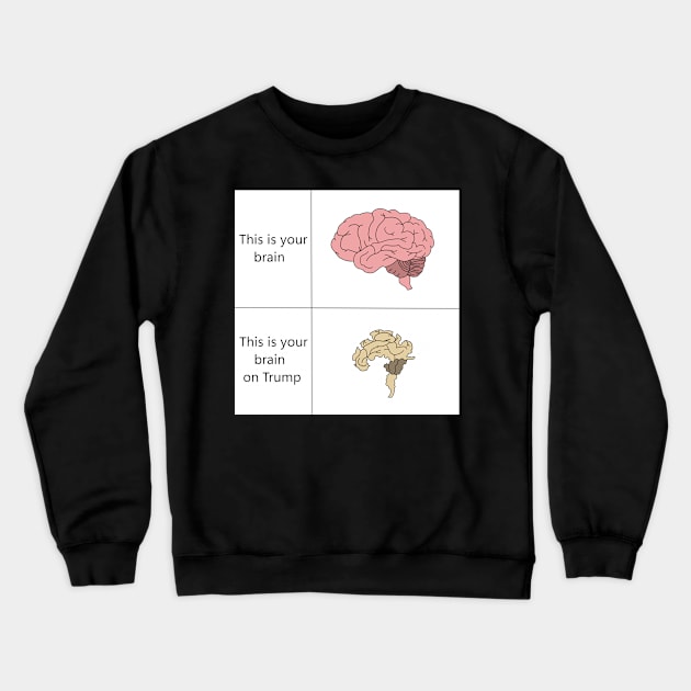 This is your brain on Trump Crewneck Sweatshirt by Blueblade